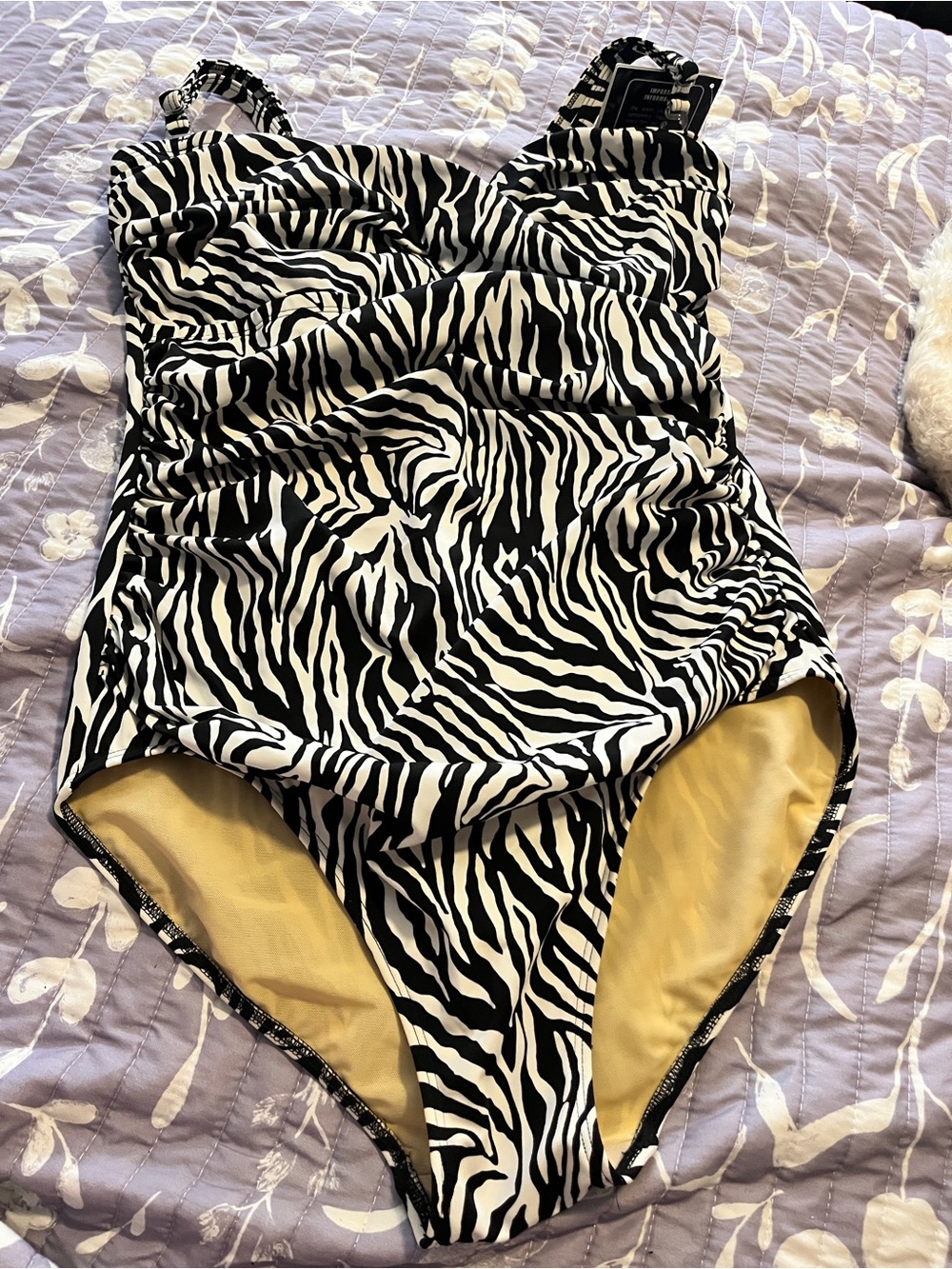 Shape FX Black & White Zebra One-Piece Swimsuit